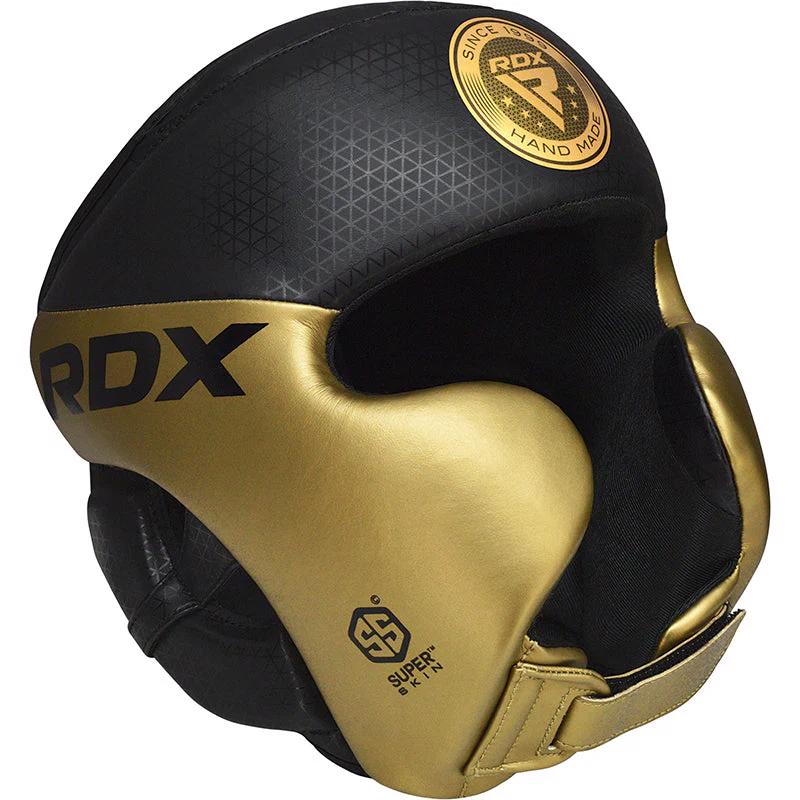 RDX L1 MARK PRO CHEEK BOXING TRAINING HEAD GUARD BLACK/gold